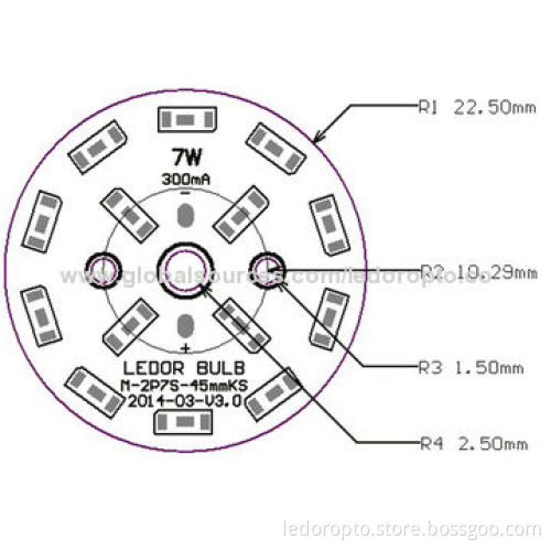 LED 7W ODM 5,630/2,835/3,014/5,050SMD Module, Lightweight and Easy Assembly Process